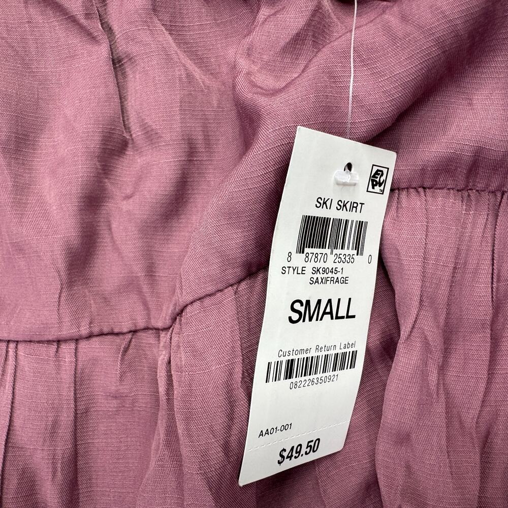 And Now This Womens Pull-On Tiered Maxi Skirt Mauve S - Picture 3 of 5